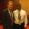 Johnathon having coffee with Sen. Sherrod Brown at the US. Capitol.